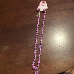 J love necklace and earrings